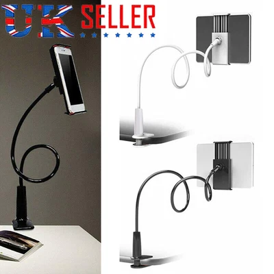 Flexible Arm 360º Bed Desk Gooseneck Lazy Stand Holder Mount For IPad Tablet NEW • £7.25