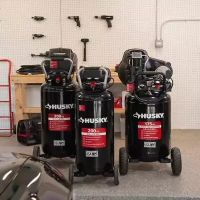 Husky Electric Air Compressor 20 Gallon 200 PSI Oil Free  Vertical Tool • $320.51