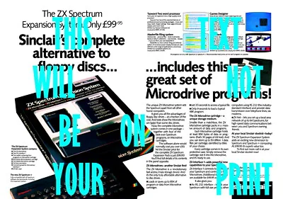 Sinclair Microdrive 2-page Magazine Advert A3 Poster On 270gsm Ilford Galerie • £19.95
