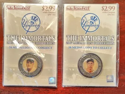2005 Ny Yankees Ruth & Dimaggio Ny Post  Medallion Coins • $9.90