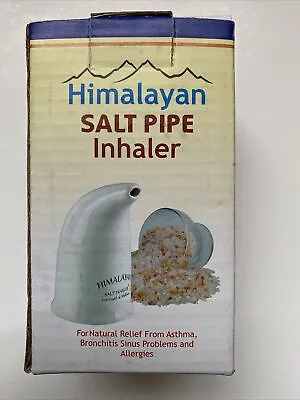 Natural Himalayan Salt Pipe Inhaler Asthma Improve Breath Therapy Free Salt • £11.05