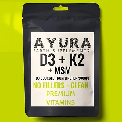 D3 K2 (mk-7) + Msm D3 - 5000iu Ayura • £11.99