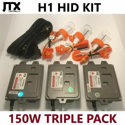 H1 HID Kit TRIPLE PACK 150W Cibie Super Oscar Britax X-Ray Vision Driving Lights • $431.75