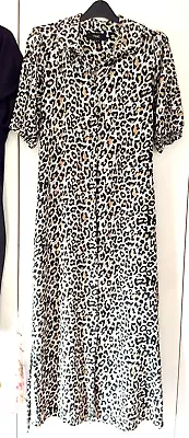 £8 • Buy Lovely Long  Next Leopard Print Dress, Linen Type Material Size 10