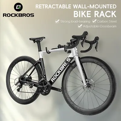 ROCKBROS Bike Wall Hanger Retractable Parking Stand Carbon Steel Storage Rack • $21.60