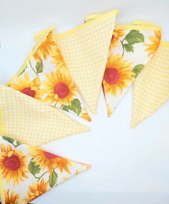 £8 • Buy Sunflower Bunting Yellow Nursery Decor Baby Shower Decorations Double Sided
