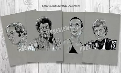 Blake's 7 - 4 X Character Art Prints - A4 Size 'Avon' Paul Darrow • £20