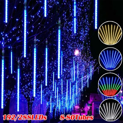 £92.49 • Buy LED Meteor Shower Rain Lights 30/50CM Fairy String Light Xmas Tree Decor Outdoor