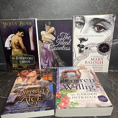 Lot Of 5 Historical Romance Regency Novels Paperbacks Lauren Willig Mary Balogh • $15