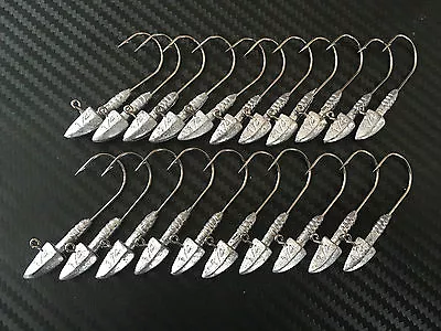 Bullet Jig Heads 1/8 1/4 Oz Fishing Lures Soft Plastics Bream Gulp Nitro Shrimp • $13.95