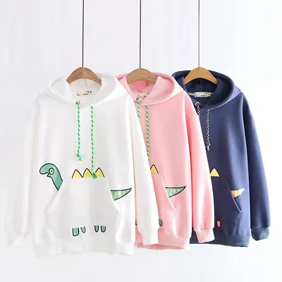 £22.43 • Buy Autumn Winter New Clothing Harajuku Dinosaur Hoodie Sweatshirt Jumper Kawaii