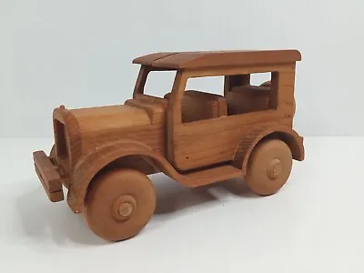 Wood Car Ford Model A SUV  Wooden Handmade Country Decor 1980S US Made  • $16.50