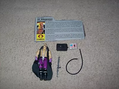 1986 Hasbro GI JOE Dr. Mindbender Figure With Accessories & File Card • $6.99