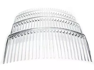 4 Pack 9cm Clear Plain Side Hair Combs Slides Grips Hair Accessories • £3.22