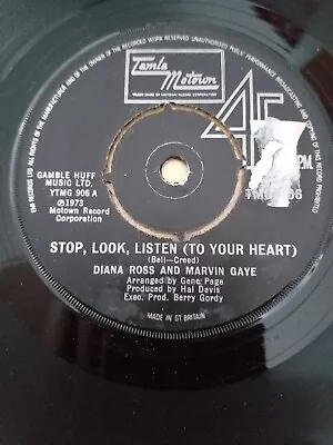 Tamla Motown - Diana Ross & Marvin Gaye -45 Rpm 7  Single Vinyl Record - Love... • £1
