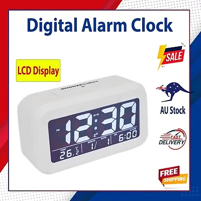 Alarm Clock Home Decor Bedroom Radio Portable Lights Time Digital Multi Function • $9.45