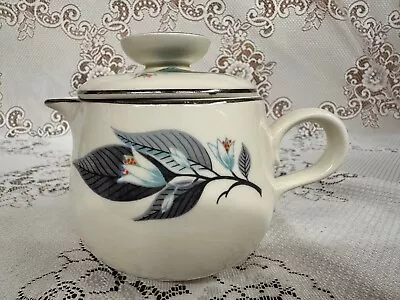 Vintage Homer Laughlin Rhythm Lotus Hia Floral Creamer J55N5 Pitcher With Lid • $9.99