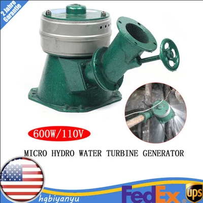 $263.01 • Buy 600W 110V Micro Hydro Water Turbine Generator Hydroelectric Power 500-1500r/min
