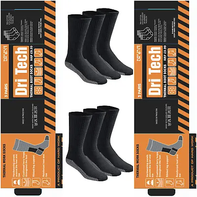 Mens Work Socks Workwear Heavy Duty Reinforced Heel Socks Christmas Box Lot • £11.95