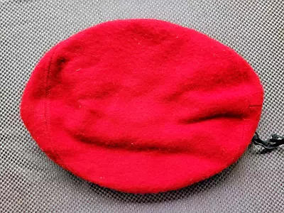 Vintage 70s Boy Scouts Of America Official Headwear Red Beret Large 100% Wool • $35