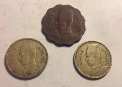 £2.50 • Buy Egyptian Coins / (3)  Farouk 1931 / 37 .??