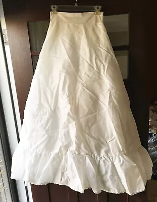 Petticoat Wedding Dress Slip Size 6 White Underskirt Skirt - Vintage • $10.99