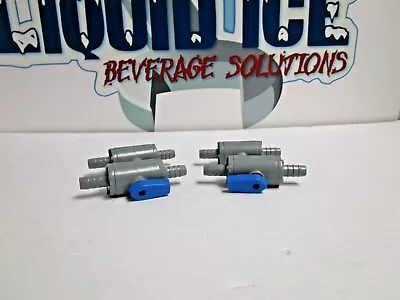 Plastic PVC Inline Ball Valve 3/8 Barb X 3/8 Barb Shutoff 1/4 Turn 4 Pack • $25