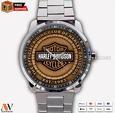 Harley Davidson Riding Club Est 1983 Quartz Watch Men's Wristwatches • $22.99