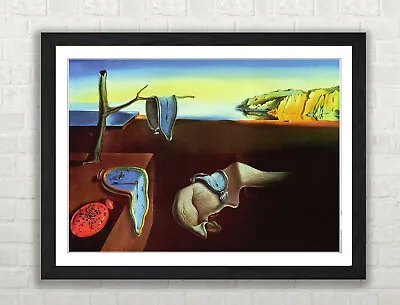 Dali Persistence Of Memory Framed Print Wall Art Picture A1 A2 A3 Size • £19.99