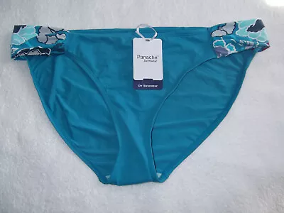 Panache Size 18 Loren Gather Bikini Briefs Dark Blue Mix • £7.99