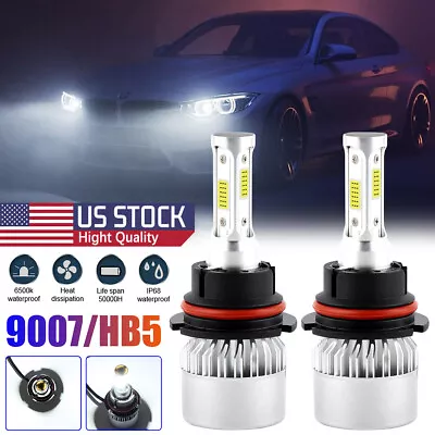 9007 4-Sides LED Headlight Hi/ Lo Bulbs Ford For F-150 1992-2003 F-250 1992-1999 • $13.69