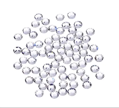£1.99 • Buy 1000 Clear Crystal Rhinestones Acrylic Crystal Diamante Flat Back Gems Beads 