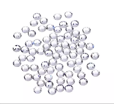 £1.99 • Buy 1000 Clear Crystal Rhinestones Acrylic Crystal Diamante Flat Back Gems Beads 