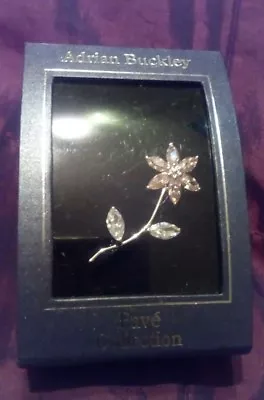 £14 • Buy New Adrian Buckley Crystal Flower Brooch/Pin Christmas Gift