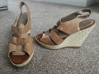 Ladies Next Tan Wedges Size Uk 7 • £3