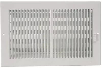 AIR REGISTER VENT COVER GRILLE AC X Duct Size Wall Sidewall Ceiling Steel White. • $16.17