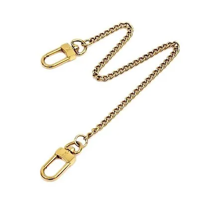 $169 • Buy Authentic Louis Vuitton Wallet Chain Strap Charm Gold LV Vintage Used