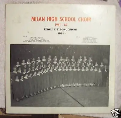 Milan High School Choir 1961 - 1962 Record Album Photo • $12