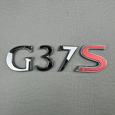 2009-2013 Infiniti G37 S Sport Rear Emblem Badge Letters Logo Chrome Red OEM • $39