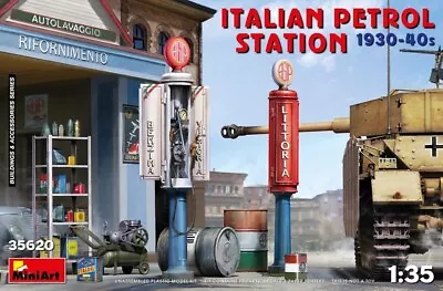 MIN35620 - Miniart 1:35 - Italian Petrol Station 1930-10940's • £12.09