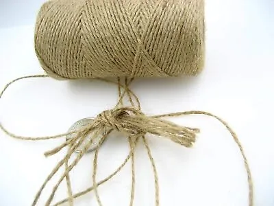 100ms Nature Color Jute Twine Tag String ECO Friendly Wedding Xmas Gift Wrapping • £6.99