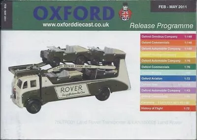 £1.05 • Buy Oxford Diecast Catalogue 2011 February 2011- May 2011 LTR001