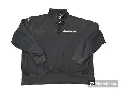 5.11 Tactical Black Quarter Zip Cotton Blend Jacket Adult Large *Logo NASCAR* • $23.19