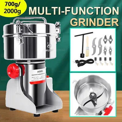 Electric Grinder Wet & Dry Feed Flour Mill Cereals Grain Corn Wheat 110V 1800W • $99.89