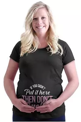 Funny Don't Touch Baby Bump Joke Mom Gift Womens Maternity  Pregnancy T Shirts • $19.99