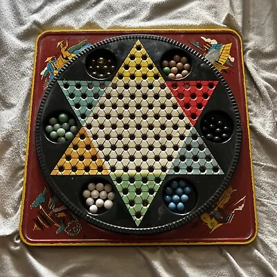 $14 • Buy VINTAGE CHINESE CHECKERS, RANGER STEEL NO. 650, MADE IN U.S.A. Incomplete Set