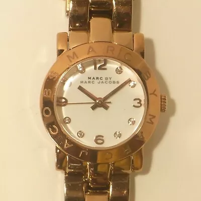 Operation Confirmed Mark Jacobs Pink Gold Watch Quartz Box Manualmuch Sesame • $88.62