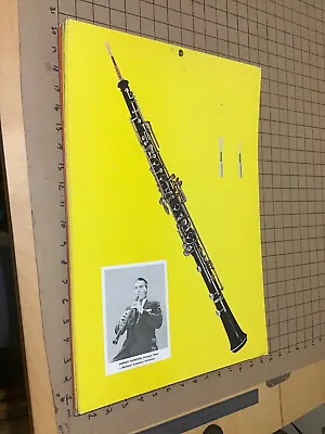 Vintage 1962 J W Pepper & Son Inc. 14X20  Musical Instrument Poster -- OBOE -- • $27.57