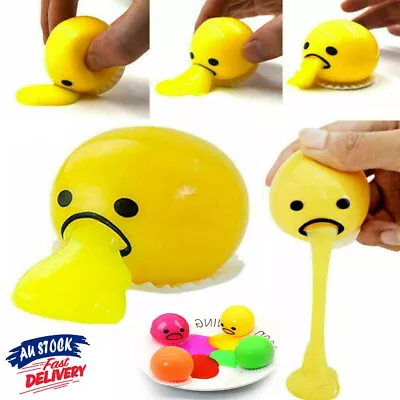 Squishy Puking Egg Yolk Stress Ball With Yellow Goop Relieve Stress Relief Toys • $9.98