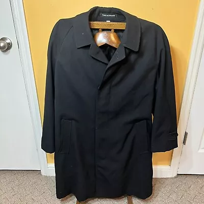 Chas.Macintosh Authentic Coat 100% Wool Jacket - Black Size 38L No Liner • $60